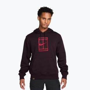 Men's sweatshirt Nike Court burgundy ash/bright crimson