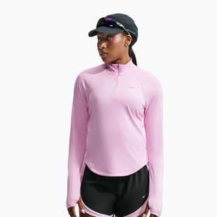 Women's running sweatshirt Nike Tempo Dri-Fit 1/4 Zip pink rise
