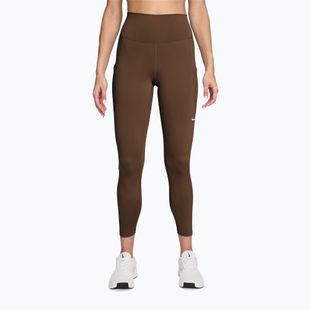 Women's training leggings Nike One High-Waisted 7/8 cacao wow/white