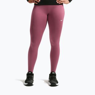 Women's leggings Nike One Seamless Front pink smoke/white