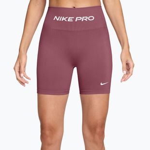 Women's training shorts Nike Pro Seamless pink smoke/white