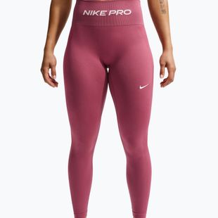 Women's leggings Nike Pro Seamless pink smoke/white