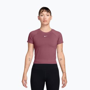 Women's training shirt Nike Pro Seamless pink smoke/white