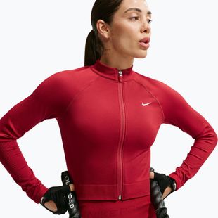 Women's training sweatshirt Nike Pro Seamless tough red/white