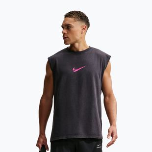Men's training shirt Nike Sleeveless T-Shirt black/hyper pink