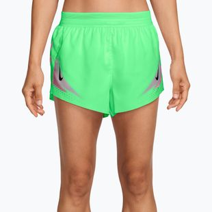 Women's running shorts Nike AeroSwift illusion green/black