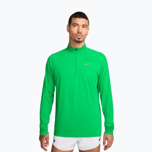 Men's running sweatshirt Nike Stride 1/4 Zip Dri-Fit green spark