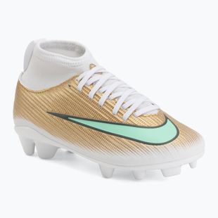 Children's football boots Nike Jr. Mercurial Superfly 11 Club "Kylian Mbappé" metallic gold/green glow