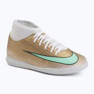 Children's football boots Nike Jr. Mercurial Superfly 11 Club "Kylian Mbappé" metallic gold/green glow