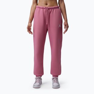 Women's trousers Jordan Fleece desert berry/white