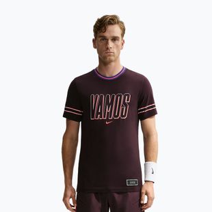Men's T-shirt Nike Court Dri-FIT Cotton burgundy ash