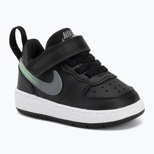 Children's shoes Nike Court Borough Low black/smoke grey/white/illusion green