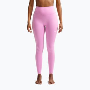 Women's training leggings Nike One pink rise/white