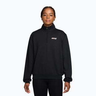 Women's training sweatshirt Nike Studio Fleece Sport black/university red/white