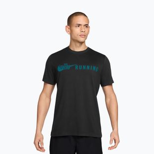 Men's running shirt Nike Dri-Fit Running T-Shirt black/bright spruce