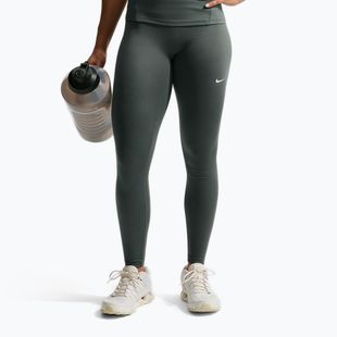 Women's leggings Nike One Seamless Front High-Waisted camo green/white
