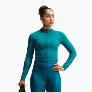 Women's training sweatshirt Nike Pro Seamless Full Zip Top bright spruce