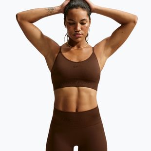 Women's shorts Nike Pro Seamless High-Waisted Biker 5" cacao wow