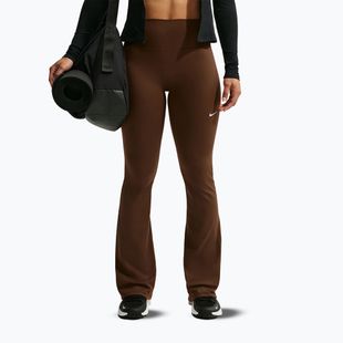Women's leggings Nike One High Waisted Flared cacao wow/white