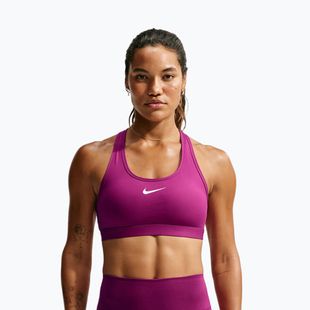 Women's sports bra Nike Swoosh Medium Support true berry/white