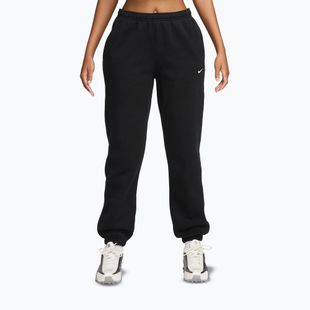 Women's trousers Nike Studio Fleece total black/sail