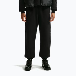 Women's trousers Nike Studio Fleece Medium Weight total black/sail