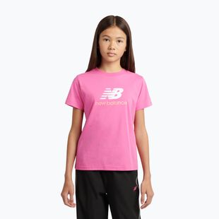 Children's T-shirt New Balance Jersey Stacked Logo Tee pink satin