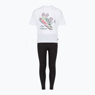 Children's set New Balance Floral Shoe Graphic Tee and Legging nb bright white