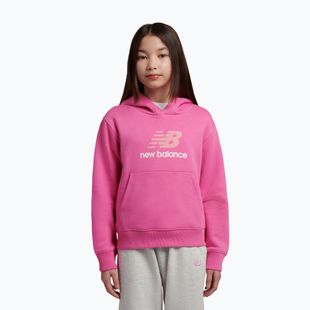 Children's sweatshirt New Balance FT Stacked Logo Hoodie pink satin