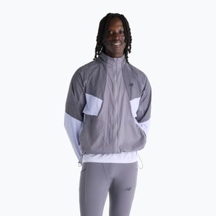 Men's running jacket New Balance Reflective RC Jacket off-line grey/smoked violet