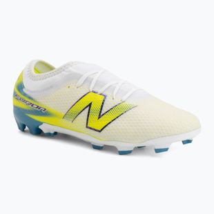 Children's football boots New Balance Furon Team V9 FG white/alkaline green