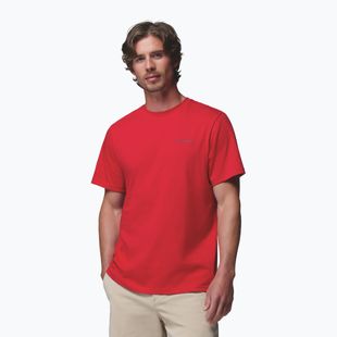 Men's T-shirt Columbia CSC Basic Logo Back Tee mountain red/linework c badge