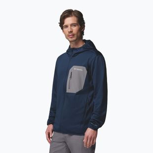 Men's trekking sweatshirt Columbia Tall Heights Hdd Grid Fleece Full Zip collegiate navy/city grey