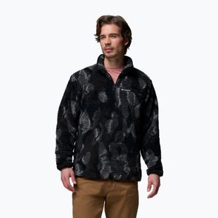 Men's sweatshirt Columbia Rugged Ridge High Pile Half Zip black treebark