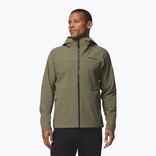 Men's softshell jacket Columbia Tennen Mountain Hooded Softshell stone green