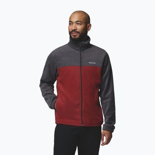 Men's fleece sweatshirt Columbia Steens Mountain Full Zip 2.0 Shark/Red Oxide