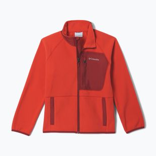 Children's fleece sweatshirt Columbia Fast Trek V Full Zip super sonic/red oxide