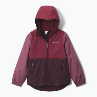 Children's rain jacket Columbia Rainy Trails III Fleece Lined moonvista/rich wine/antique mauve