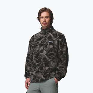 Men's fleece sweatshirt Columbia Timber Crest MTR Fleece Printed HZ black/icypeaks
