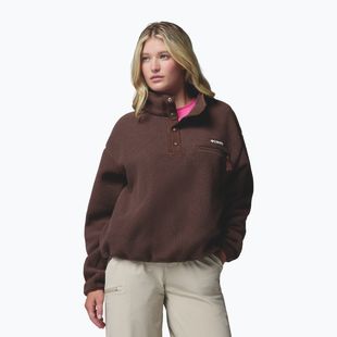 Women's fleece sweatshirt Columbia Helvetia II Cropped Half Snap Fleece tobacco