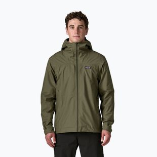 Men's rain jacket Patagonia Insulated Boulder Fork Rain basin green