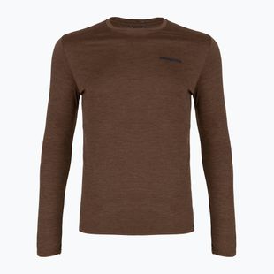 Men's longsleeve Patagonia Cap Cool Daily Boardshort Logo LS berm brown - light berm brown x-dye