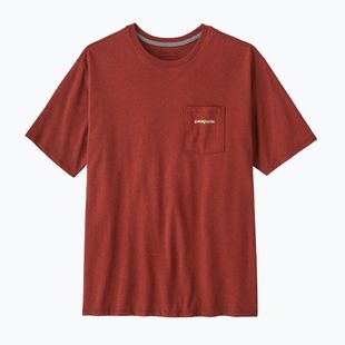 Men's T-shirt Patagonia Boardshort Logo Pocket Responsibili rusty red