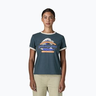 Women's T-shirt Patagonia Great Waves Ringer Tee summit blue
