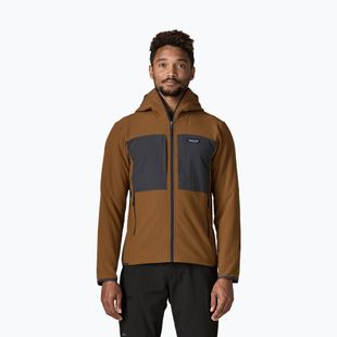 Men's trekking sweatshirt Patagonia R2 TechFace Hoody deer brown