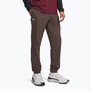 Men's trousers Under Armour Vibe Woven Jogger peppercorn/highland buff