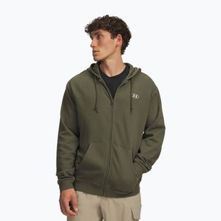 Men's sweatshirt Under Armour Rival Fleece Full Zip marine od green/white