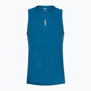 Men's running shirt HOKA EveryRun Tank night glow blue