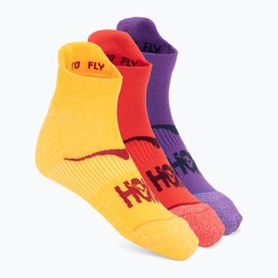 Socks HOKA No-Show Run Sock 3-pack egg yolk/cerise/virtual violet