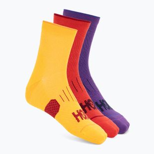 Socks HOKA Quarter Run Sock 3-Pack egg yolk/cerise/virtual violet